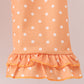 Blue christmas character embroidery ruffle pants set