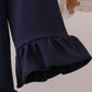 Navy nativity french knot bloomer set