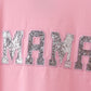 Pink MAMA glitter mom&me top