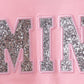 Pink MAMA glitter mom&me top
