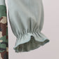 Camouflage santa claus applique ruffle romper