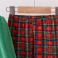 Green christmas tree applique velvet pants set