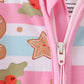Pink christmas gingerbread bamboo pajamas zipper romper