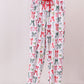 Red bow bamboo mom pajamas pants