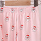 Christmas santa claus print ruffle pants set