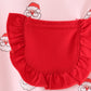 Christmas santa claus print ruffle pants set