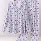 Blue santa claus bamboo dad pajamas set