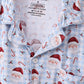 Blue santa claus bamboo dad pajamas set