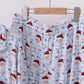 Blue santa claus bamboo dad pajamas set