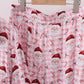 Pink santa claus bamboo mom pajamas set