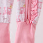 Pink train bamboo pajamas zipper romper