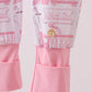 Pink train bamboo pajamas zipper romper
