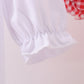 White deer embroidery bloomer set