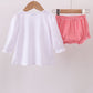 White deer embroidery bloomer set