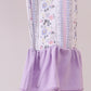 Lavender floral ruffle bamboo pajams pants set