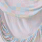 Pink floral checkered bamboo crib sheet