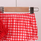 Red bow embroidery velvet bloomer set