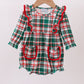 Green plaid ruffle bubble