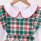 Green plaid ruffle 2pc set