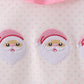 Pink santa claus embroidery ruffle bubble