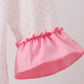 Pink santa claus embroidery ruffle bubble
