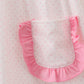 Pink santa claus embroidery ruffle dress