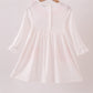 Pink santa claus embroidery ruffle dress