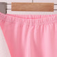 Pink santa claus embroidery ruffle pants set
