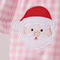 Pink santa claus applique ruffle bubble