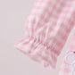 Pink santa claus applique ruffle bubble