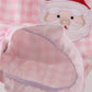 Pink santa claus applique ruffle bubble