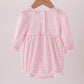 Pink santa claus applique ruffle bubble