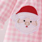 Pink santa claus applique ruffle bloomer set