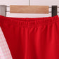 Red santa claus applique ruffle pants set