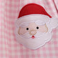 Red santa claus applique ruffle pants set