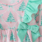 Pink christmas tree ruffle bubble