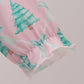 Pink christmas tree ruffle pants set
