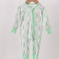 Green christmas tree bamboo zipper romper