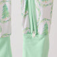 Green christmas tree bamboo zipper romper