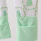 Green christmas tree bamboo zipper romper