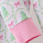 Pink christmas tree bamboo pajama set