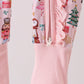 Nutcracker print bamboo ruffle zipper romper