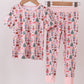 Nutcracker print bamboo ruffle pants set