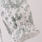 Green christmas tree print ruffle romper