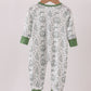 Green christmas tree print romper