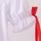 White santa claus smocked bloomer set