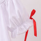 White santa claus smocked dress