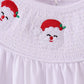 White santa claus smocked dress