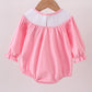 Pink christmas tree smocked bubble