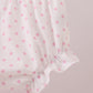 Pink christmas tree smocked bloomer set